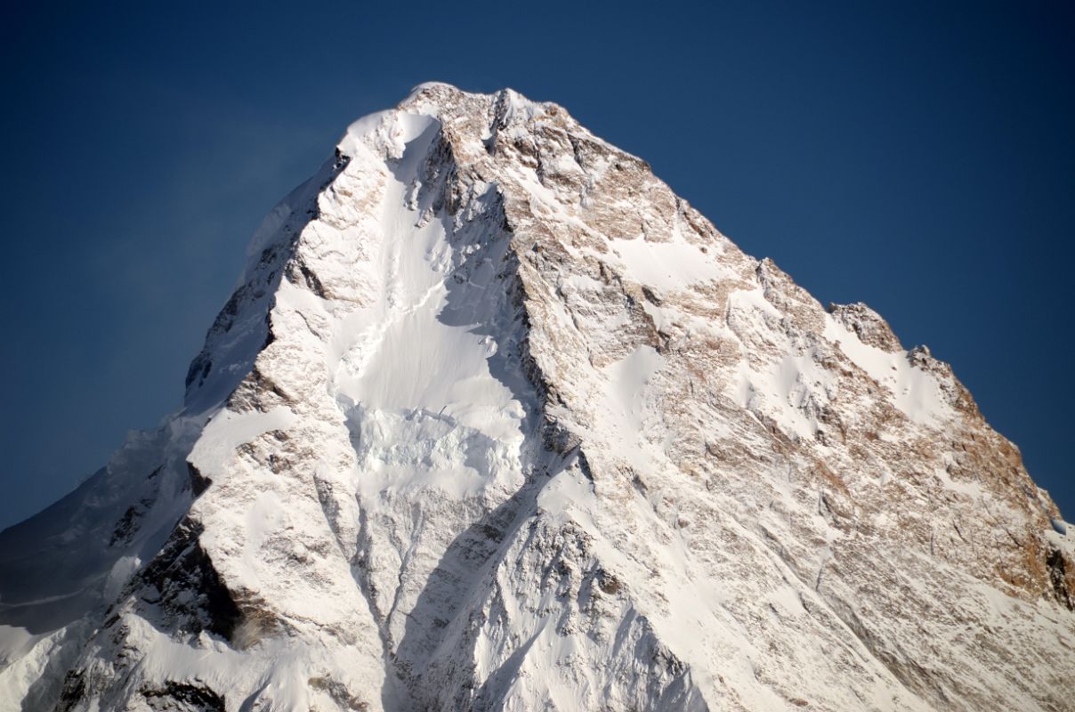 07 K2 North Face Close Up Late Afternoon From K2 North Face Intermediate Base Camp